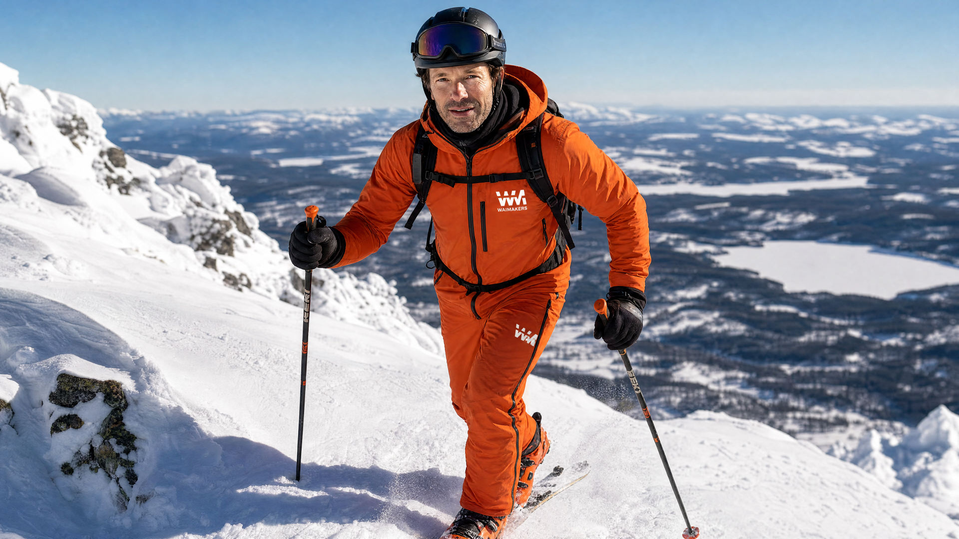 Greg ski-touring a 36-hour Skiathlon in Sweden